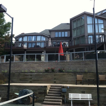 Elevated Patio Overlooking Tennis Court