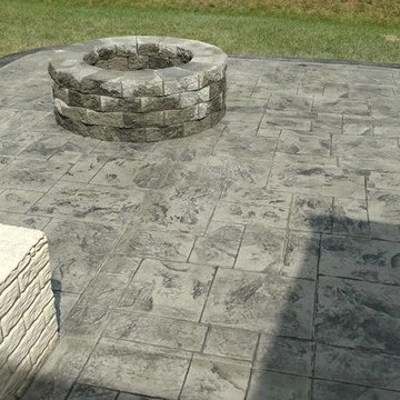 Aldie stamped concrete patio