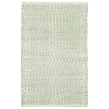 Herringbone Ocean Woven Cotton Rug, 2'x3'
