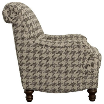 Coaster Glenn Transitional Fabric Upholstered Accent Chair Gray