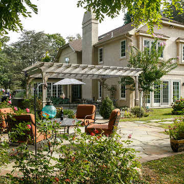 Flagstone Patios, Cook Station and Pergola