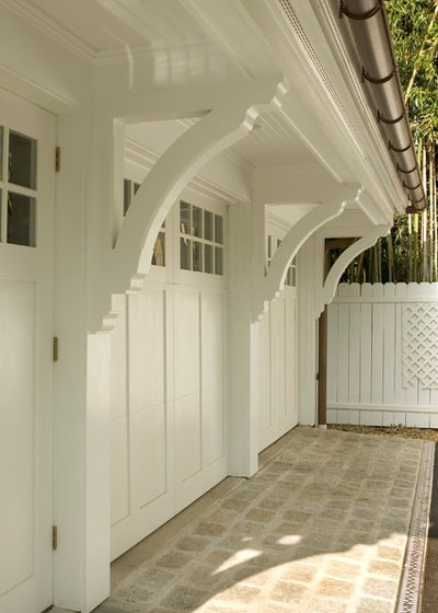white traditional garage doors