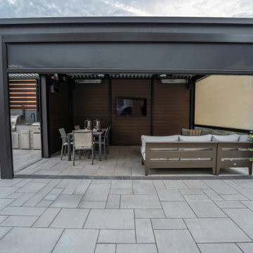 Backyard Transformation | Cabana, Outdoor Kitchen & Privacy Fence