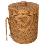 Artifacts Trading Company - Artifacts Rattan™ Ice Bucket With Tongs, Honey Brown, Large - Our rattan insulated ice buckets will turn your next gathering into an event!