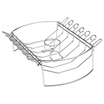 4-in-1 BBQ Basket With Chicken Wing Rack
