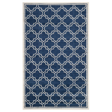 Safavieh Amherst Collection AMT412 Rug, Navy/Ivory, 5'x8'