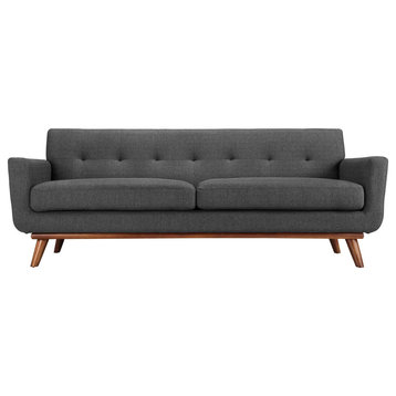 Engage Upholstered Fabric Sofa, Gray