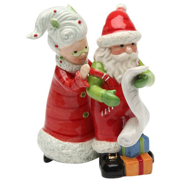 Naughty Or Nice Santa and Mrs. Claus Salt and Pepper Shaker