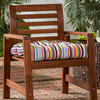 Outdoor 20 in. Sunbrella Fabric Seat Cushion, Malibu Stripe