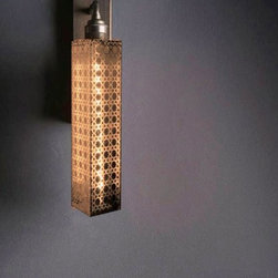 Moroccan Long Gold Leaf Wall Light - Bathroom Wall Lights