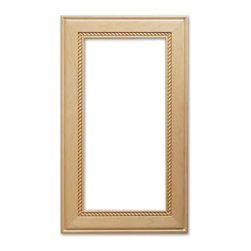 Nantucket Glass Cabinet Doors from CabinetNow.com shown in Maple - Kitchen Cabinetry