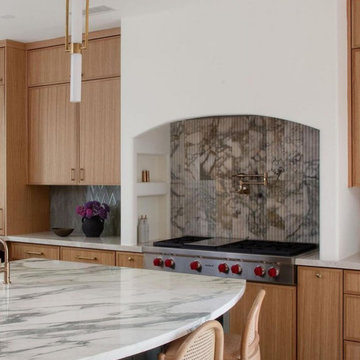 Monumental Calacatta Green Island and Organic Modern Living