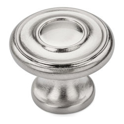 Cosmas - Cabinet Knob, 1-3/16" Diameter, Satin Nickel, Set of 25 - Cabinet And Drawer Knobs