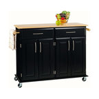 Seaside Kitchen Pantry, Distressed Black Finish - Contemporary - Pantry