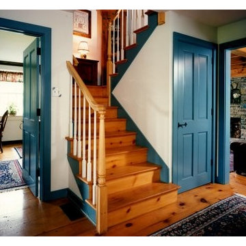 Staircase in the addition to the farmhouse