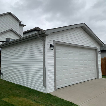 gray on white 2 car basic garage