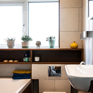 Small Bathroom with Reclaimed Timber