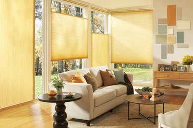 Inspiration for a contemporary living room remodel in Denver