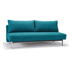 "Innovation" Sly Coz Petrol Sofa Bed / Chrome Legs - Sofas