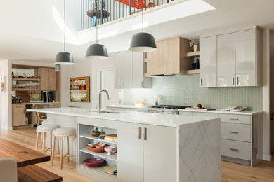 Inspiration for a contemporary kitchen remodel in Denver