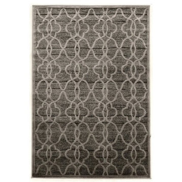 Hawthorne Collection 5' x 7'6" Rug in Gray and Black