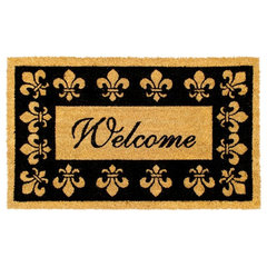 A1 Home Collections A1hc Door Gold Fish Black 24 in. x 36 in. Rubber Pin Indoor Outdoor Entrance Door Mat Fun Designed Floor Mat