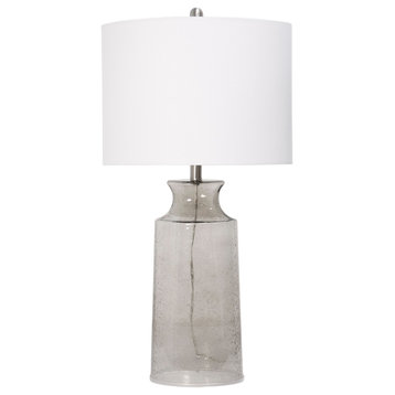 StyleCraft Clove Smokey Gray Transparent Glass Table Lamp L319145DS