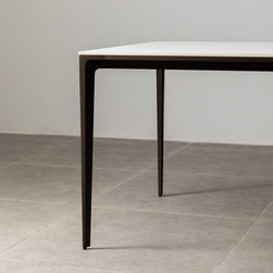 Minimalist Table &ndash; Innovation S - White/ Bronze - Dining Tables