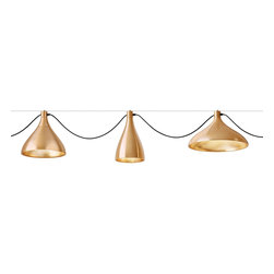 Pablo Designs - Pablo Designs - Swell String 3 Mixed Modular Suspension Light - Brass - Pendant Lighting