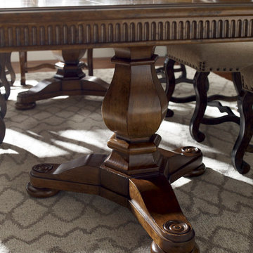 Closeup Harvest Dining Table