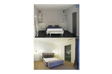 Minimalist bedroom photo in Moscow