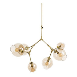 Javier Six-Light Pendant Lamp | Bronze - Pendant Lighting