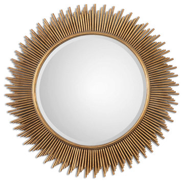 Marlo Round Gold Mirror By Designer Billy Moon