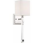 Nuvo Lighting - Nuvo Lighting 60/6682 Tompson - 1 Light Wall Sconce - Tompson; 1 Light; Wall Sconce; Burnished Brass FinTompson 1 Light Wall Polished Nickel WhitUL: Suitable for damp locations Energy Star Qualified: n/a ADA Certified: n/a  *Number of Lights: Lamp: 1-*Wattage:60w Type B Candelabra Base bulb(s) *Bulb Included:No *Bulb Type:Type B Candelabra Base *Finish Type:Polished Nickel