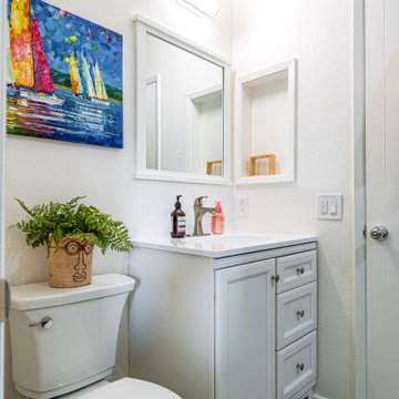 Modern coastal Master and guest bathroom remodel in Newport beach, CA