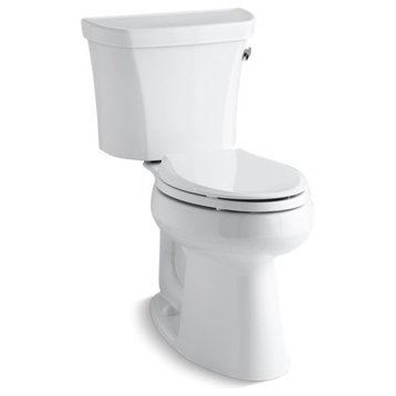 Kohler Highline 2-Piece Elongated 1.28 GPF Toilet w/ Right-Hand Lever, White