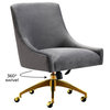 TOV Furniture Beatrix Grey Office Swivel Chair