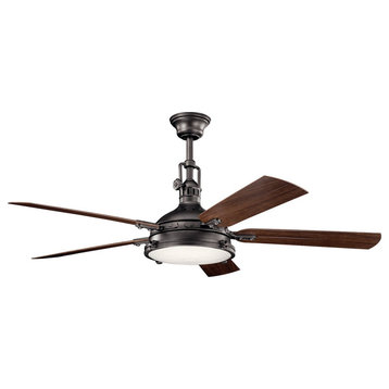 Kichler 60" Hatteras Bay LED Ceiling Fan 310017AVI - Anvil Iron