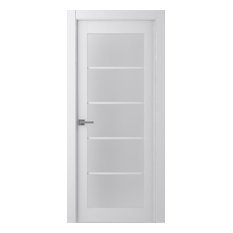 Belldinni Interior Door Palladio 5 Lite Vetro Bianco Noble, 36" X 80", Left-Hand