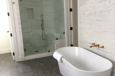 Example of a tuscan bathroom design in Los Angeles