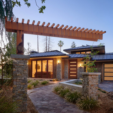 Prairie Custom Home Exterior Entry