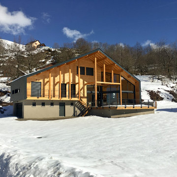 Construction d'un chalet contemporain en ossature bois