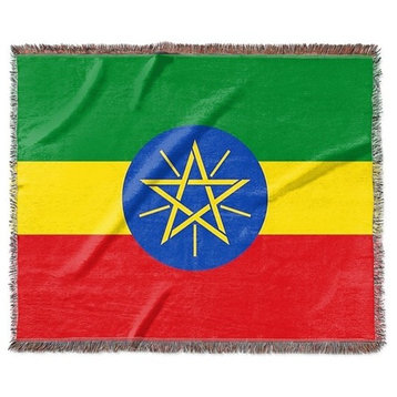 "Ethiopia Flag" Woven Blanket 80"x60"