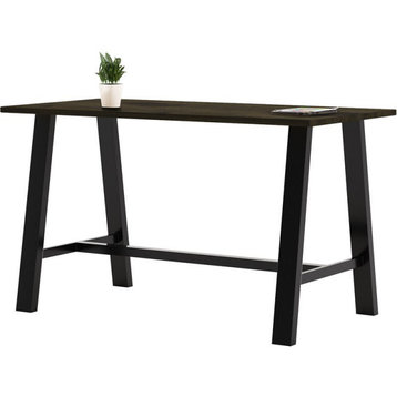 KFI Midtown 3' x 6' Wood Top Bar Height Conference Table in Espresso