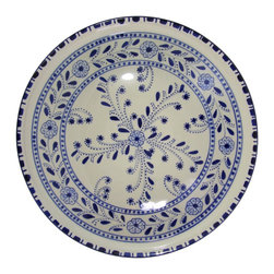 Le Souk Ceramique - Large Stoneware Serving Bowl Azoura Design - Serving And Salad Bowls