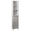 American Cottage Tall Bathroom Cupboard With Display Shelves, White