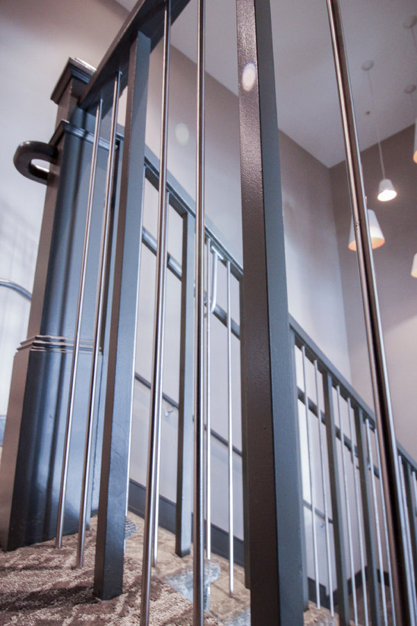 Industrial Style Staircase in Renovated Community Clubhouse, Arlington VA 22206