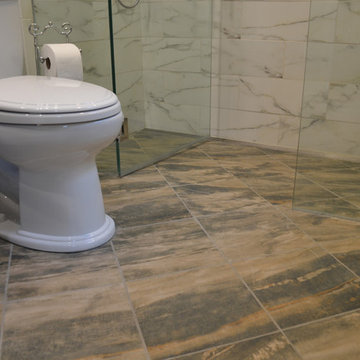 LUXE Linear Drains for a Barrier-Free, Wheel-in-entry for Senior Aging at Home