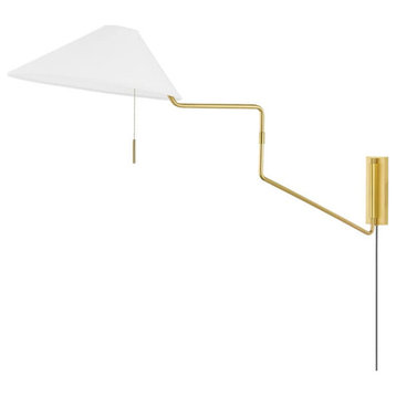 Mitzi Aisa Wall Sconce in Aged Brass