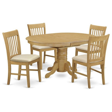 Atlin Designs 5-piece Dining Table and Dinette Chairs in Oak